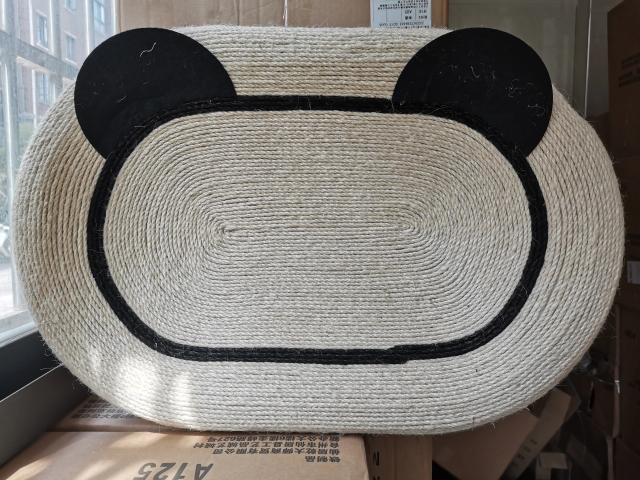 Almofadas de Arranhar Ovais para Gatos em 100% Sisal, Cama Confortável e Brinquedo Resistente para Mordidas, Ferramenta para Afilamento de Unhas e Suprimentos para Pets
