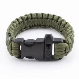 Atacado Survival Pulseira Parachute Cord Emergência Paracord Camping Pulseira Com Whistle Buckle - Image 2