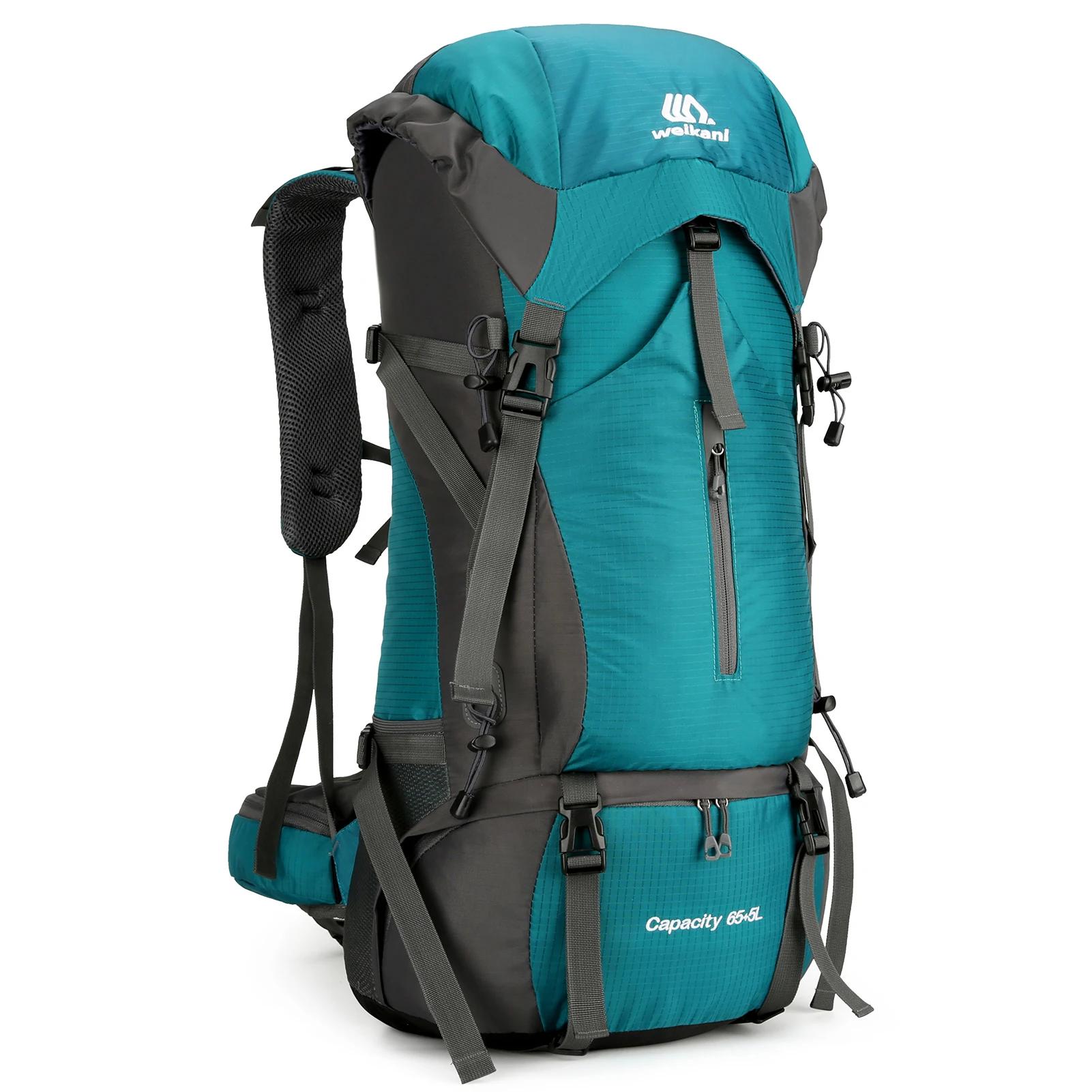 Weikani Large Capcity Caminhadas Mochila, Resistente à Água, Escalada, Camping, Trekking, Mochila de Viagem com Capa de Chuva, 70L - Image 1