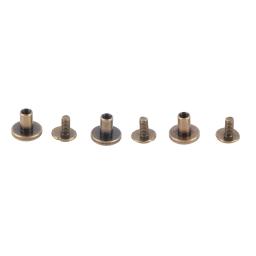 Rebites lisos do cobre para o couro, bronze parafusos, porcas, pregos, acessório - Image 6