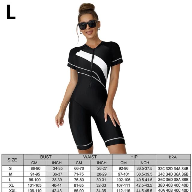Roupas de Mergulho Femininas com Zíper e Meia Manga: Proteção Elástica para Atividades ao Ar Livre com Secagem Rápida