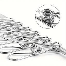Aço inoxidável Lavanderia Roupas Pegs, Pinos De Roupas, Metal Pendurado Clipes, Lavanderia Cabide, 6cm, 2.36in, 60PCs - Image 4