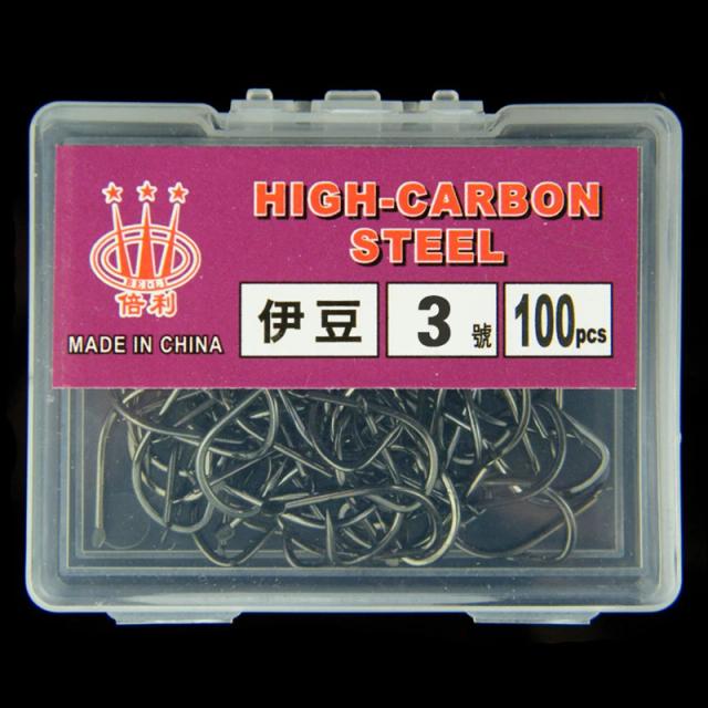 Izu Ganchos Farpados Bico Torto 100 Peças Aço Alto Carbono Haste Longa