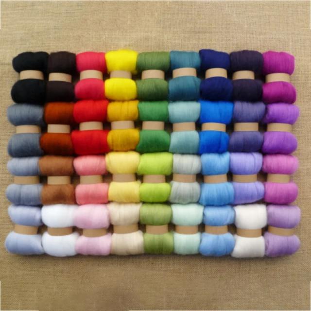 Fio de Fibra de Lã para Feltragem - Conjunto DIY de 36 Cores para Artesanato em Dinossauros