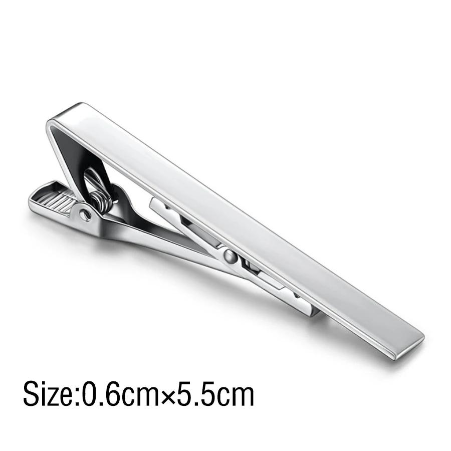 Clipe de gravata em metal para homens, acessórios gravata, fecho simples, fecho prático estilo moda, pino de gravata para homens, clipe de colarinho - Image 1