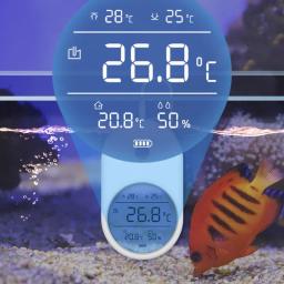 Termômetro eletrônico de aquário, 3 em 1, Higrômetro Digital LCD, Ferramenta de medição da temperatura da água com sonda para aquário - Image 5