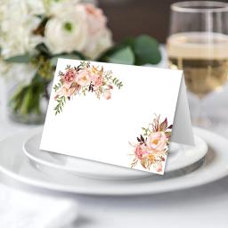 Cartões de Lugar Floral para Casamento, Cartões de configuração para mesa imprimíveis, Festa do chuveiro nupcial, 10pcs por pacote - Image 1