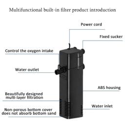 Bomba de filtro de água submersível de baixo nível, filtro de tanque de tartaruga, aquário, tanque de peixes, bomba vertical de aumento de oxigênio, plugue ue 3w - Image 4