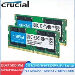 Crucial DDR4 RAM 16GB 32GB 4GB 8GB 3200MHz 2133 2400 2666MHz Memória para laptop SODIMM PC4-25600 21300 19200 17000 para Intel e AMD - Image 1