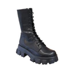 Nova meados de bezerro botas femininas outono inverno moda rendas senhoras chelsea zíper botas mujer botas esportivas plataforma salto senhoras sapatos - Image 6
