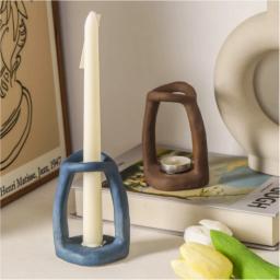 Castiçal cerâmico para decoração de casa, copo fosco, ornamentos domésticos, 1 pc - Image 3