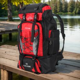 Grande Capacidade Camping Mochila, Outdoor Escalada Bag, impermeável, montanhismo, caminhadas, Trekking, sacos de desporto, mochila de viagem, 80L - Image 4
