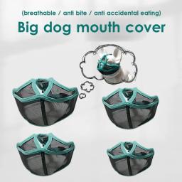 Malha respirável Pet Dog Muzzles, máscara ajustável boca, parar de latir, suprimentos ao ar livre, buldogue francês Pug, focinho, curto - Image 4
