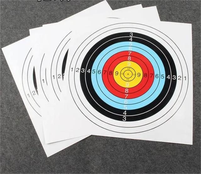 Alvos de Tiro de Papel para Arco: Anel 10, 16x1,6 Polegadas para Treinamento no Quintal