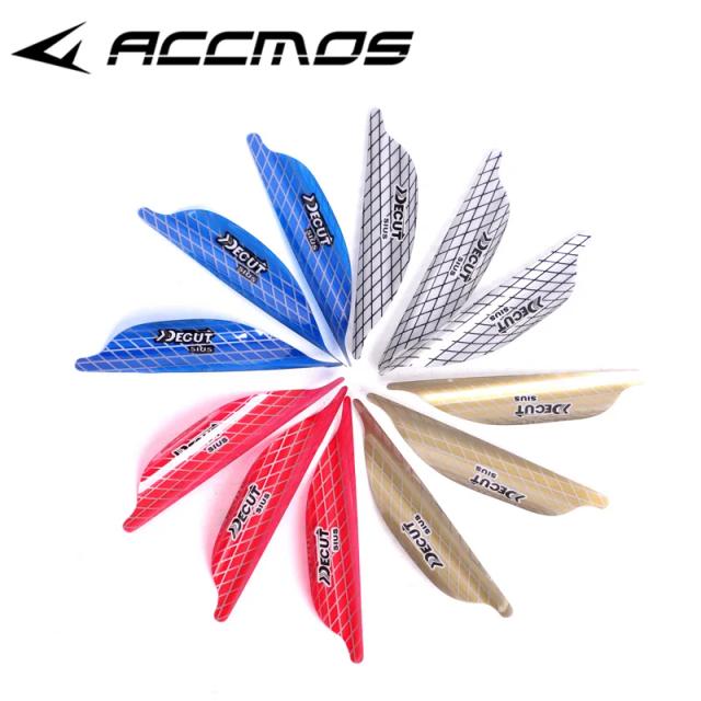 Decut Archery Pena Espiral para Tiro Arqueiro, Spin Vels, Asa Direita, Acessórios DIY, 1,56 ", 1,75", 2 ", 50pcs por caixa