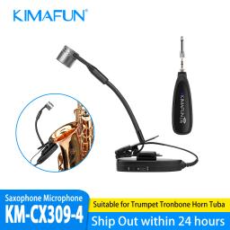 KIMAFUN 2.4G Sistema de microfone de saxofone sem fio compacto Microfone de instrumento musical para saxofone, trompete, tuba, buzina francesa, clarinete - Image 1