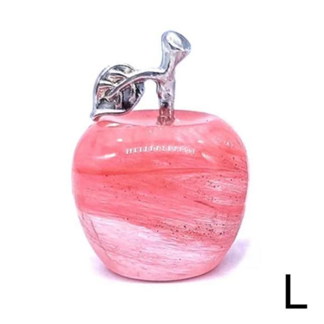 Estátua de Cristal em Forma de Maçã, Decoração Elegante com Pedra Preciosa Natural, Ideal para Quarto ou Presente de Natal, 20mm