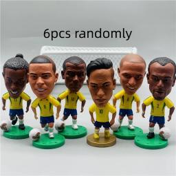 Assorted Miniaturas Colecionáveis para Fãs e Decoração, Estatuetas de Jogador de Futebol, Mix Pack de 6 Meias - Image 1