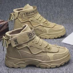Botas de caminhada altas masculinas, antiderrapante, trekking ao ar livre, botas militares táticas, protetor de tornozelo, camping, escalada, ciclismo, sapatos de trabalho - Image 1