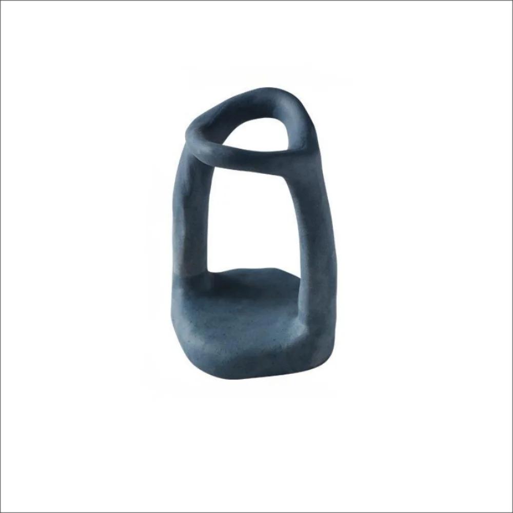 Castiçal cerâmico para decoração de casa, copo fosco, ornamentos domésticos, 1 pc - Image 1