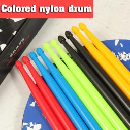 Baquetas de Nylon Profissional para Iniciantes, Tambores, Punho Antiderrapante, Bastões de Bateria Personalizados - Image 1