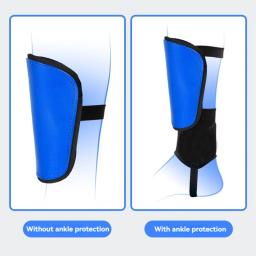 Loogdeel Soccer Shin Guard, protetor de tornozelo, alças ajustáveis, equipamento protetor de futebol para crianças, jovens, adultos, novo, 1 par - Image 3