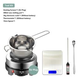 DIY vela fazendo suprimentos kit, cera de soja derretendo pote, artesanato artesanal de aromaterapia vela fazendo ferramenta, aço inoxidável - Image 4