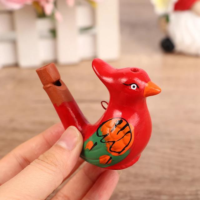 Desenho Colorido de Apito Water Bird: Brinquedo Educativo Infantil para Aprendizagem Precoce e Diversão na Hora do Banho