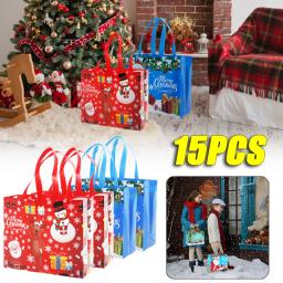 Sacolas de Natal para o presente, doces organizadores, sacos de embrulho, decorações, presentes infantis, 15pcs - Image 1