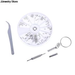 Variedade Parafusos Porcas Pads Set, Óculos Perna Parafuso Kit Box, Relógio Peças Ferramentas De Reparação, 1 Conjunto - Image 1