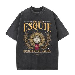 Esquie clair obscur expedição 33 vintage lavado t camisas fãs do jogo presente t camisa das mulheres dos homens roupas moda manga curta camiseta - Image 1
