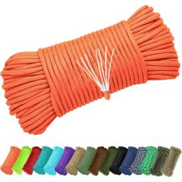 Paracord for Survival Parachute Cord, 7 Stand Cores, Cordão, Camping, Escalada, Camping, Corda, Caminhadas, Varal, 4mm, 5, 16, 31m, Novo - Image 1
