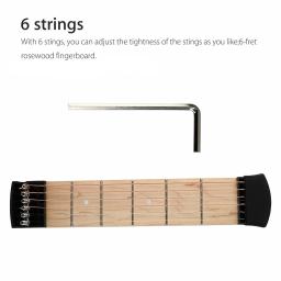 YOUZI-portátil Pocket Guitar para iniciantes, guitarra acústica, 6 Fret, Chord Practice Tool, Fingerering Training - Image 5
