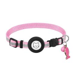 Colar reflexivo do animal de estimação gps-rastreador colar com rastreador-suporte & bell breakaway pet collar segurança e colar ajustável - Image 5