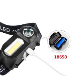 Farol LED para caça à pesca, 6 modos, XPE + COB farol, tocha principal, lanterna, bateria por 18650, 6000Lumens - Image 3