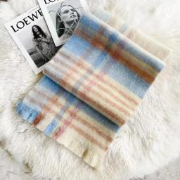 Lenço de malha xadrez para homens e mulheres, xale de caxemira, Lady Wrap, Tassel Scarves, Pashmina, grosso, quente, inverno, novo - Image 6