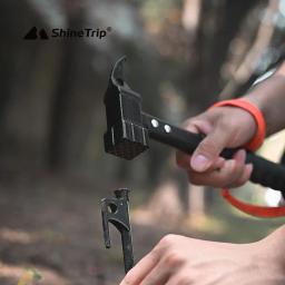 ShineTrip-Martelo multifuncional para acampamento ao ar livre, martelo de aço fundido, martelo da barraca, martelo do prego - Image 1