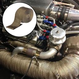 Rolo De Pano De Isolamento Térmico De Fibra De Vidro De Escape De Motocicleta, Peças De Proteção De Algodão, Branco Preto e Dourado - Image 1