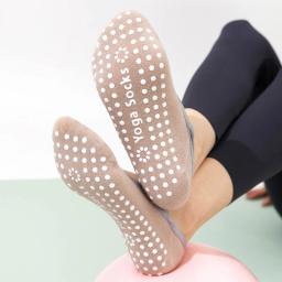 1/ 3 par profissional feminino yoga meia silicone antiderrapante ballet pilates meias femininas sem costas respirável bandagem yoga esporte meias - Image 4