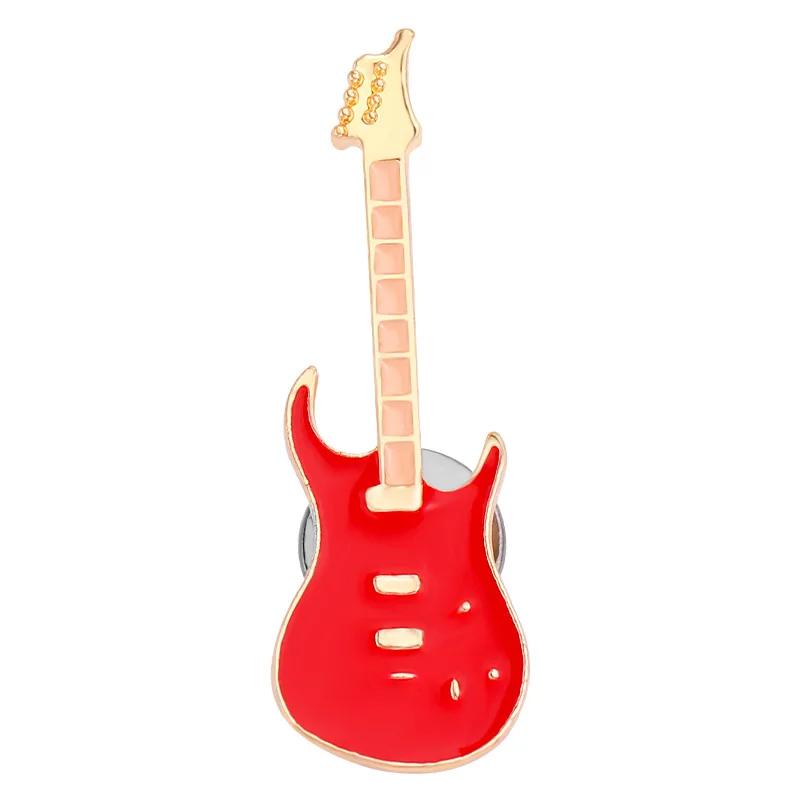 Venda quente nova série de instrumentos musicais guitarra elétrica violino yukri metal esmalte broche moda personalidade pino distintivo presente - Image 1