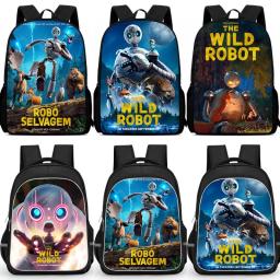 O Robô Selvagem Rozzum Mochilas Escolares para Crianças, Estudantes Livro Pack, Rozzum Mochila, O Robô Selvagem, Presente, 16 ", 15", 13" - Image 1