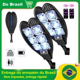 108 COB Lâmpada de rua com sensor 3 modos de iluminação Lâmpadas solares de segurança à prova d'água para ambientes externos para luz de controle remoto de caminho de pátio de jardim - Image 1