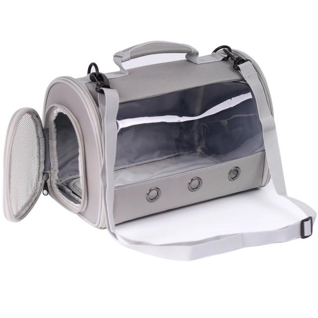 Gaiola Portátil Transparente para Papagaios e Pequenos Animais de Estimação - Respirável e Dobrável para Viagens ao Ar Livre
