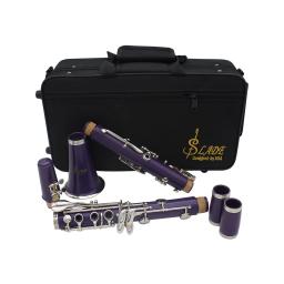 SLADE-Clarinete Profissional com Acessórios Bolsa, Bb, 17 Chaves, 6 Anéis, Roxo, Sopros, Instrumentos Musicais - Image 1