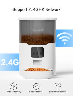 Alimentador Automático para Gatos Newpet Controle remoto do dispensador de ração para gatos WiFi inteligente Alimentador automático para acessórios de comida seca para cães e gatos - Image 6