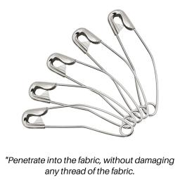 Silver Curved Safety Pins, Quilting Basting Pins, Pinos de costura curvados, DIY Quilting and Knitting, Tamanho 27, 38, 50mm, 30Pcs - Image 5