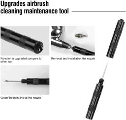 Airbrush agulha escova conjunto, limpeza Repair Tool Kit, ferramentas de pistola de pulverização, acessórios profissionais, venda quente - Image 5
