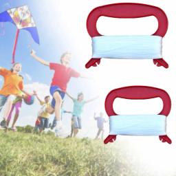 Roda de aperto de mão carretel de pipa 100m linha flyer lidar com ferramenta corda linha ao ar livre redonda cor aleatória para kite voando roda mudo - Image 2