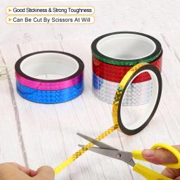 20/25/35mm x 50m Fita Prisma Holográfica Metalizada Adesivo Reflexivo Decorativo Fita Adesiva DIY Arte Artesanato Envolvimento Papelaria - Image 5