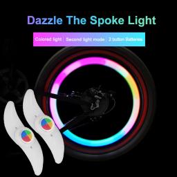 2025 cyclami colorido roda de bicicleta falou luz mtb equilíbrio luz da bicicleta led pneu flash luzes aviso ciclismo lâmpada - Image 3